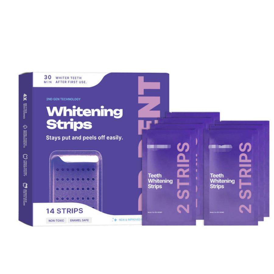 UltraBright Purple Whitening Strips - Fast-Acting Smile Enhancer